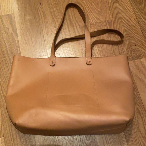 FEED Project Tote Camel Leather Shopping Bag - FEED a 100 - Picture 8 of 12